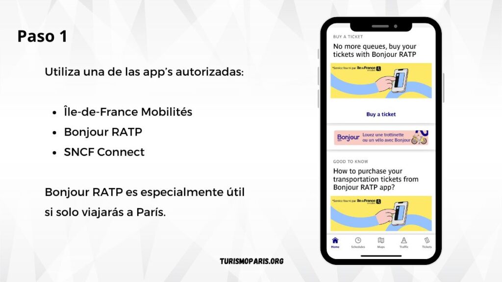 descarga de app oficial de transporte de paris