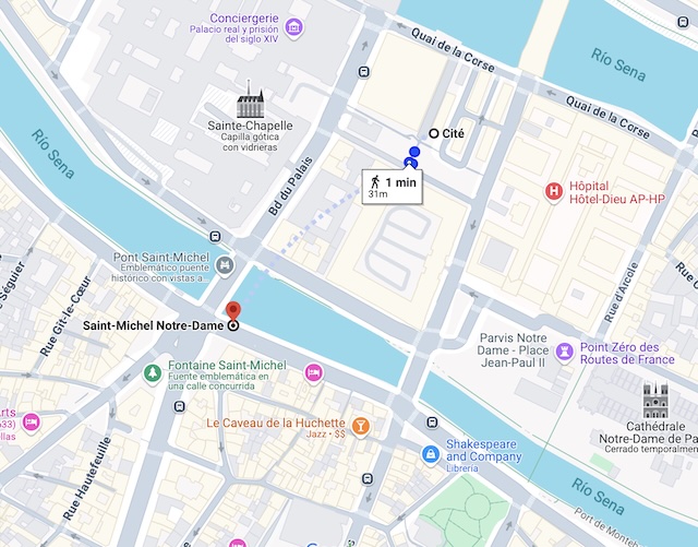 distancia entre estaciones de metro