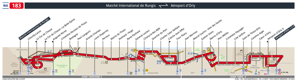 linea de buses 183 orly paris
