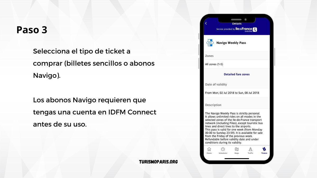 paso 3 selección de tipo de titulo de transporte