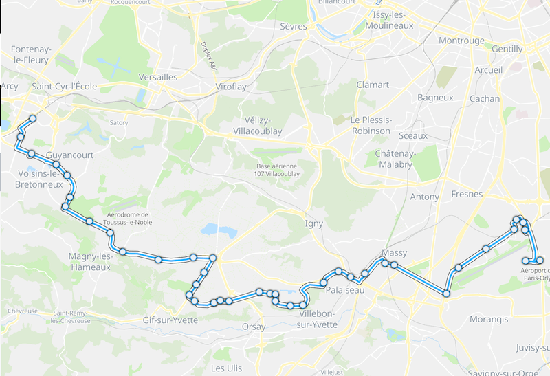 ruta de bus express 91 10 orly paris