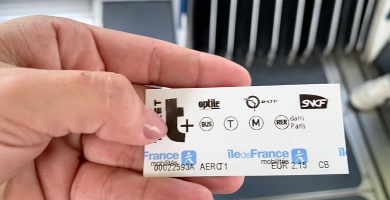ticket t+ en tranvia de paris