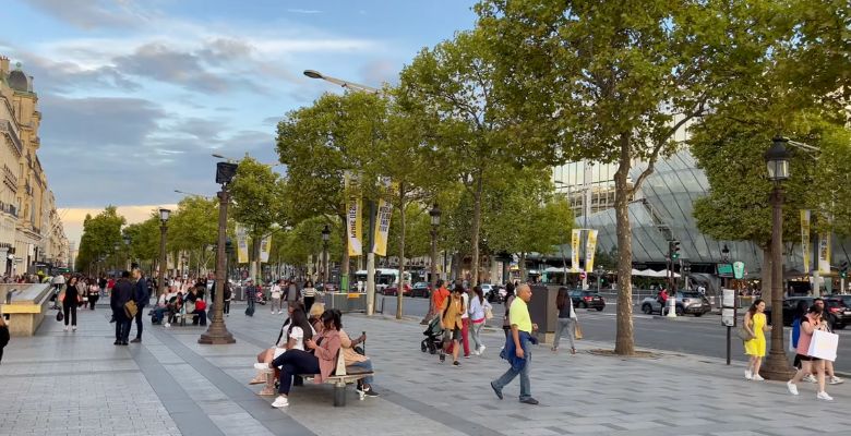 de compras por los campos eliseos paris