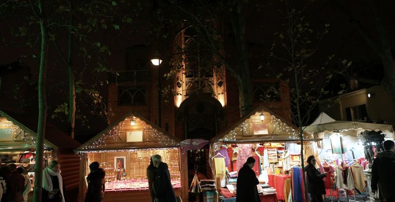 puestos de mercado navideño paris