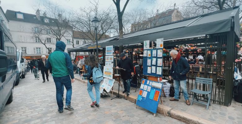 retratos en place de tertre montmartre