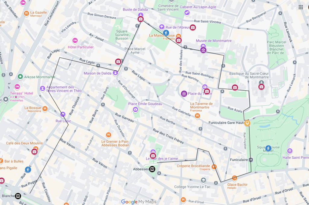 ruta a pie por montmartre